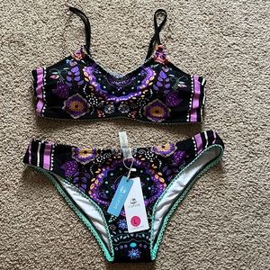 Cupshe patterned two piece bathing suit